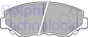 Delphi LP1806 - Тормозные колодки, дисковые, комплект autospares.lv