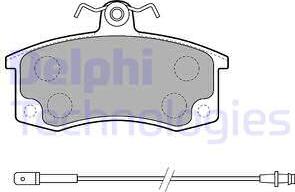 Delphi LP1800 - Тормозные колодки, дисковые, комплект autospares.lv
