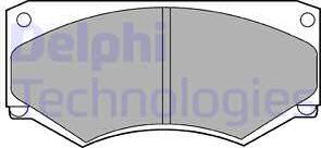 Delphi LP180 - Тормозные колодки, дисковые, комплект autospares.lv