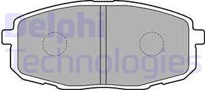 Delphi LP1819 - Тормозные колодки, дисковые, комплект autospares.lv