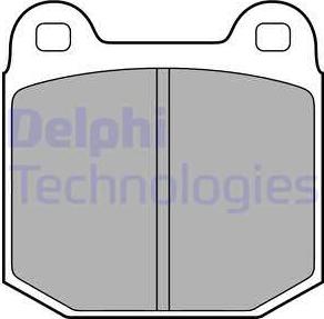 Delphi LP1814 - Тормозные колодки, дисковые, комплект autospares.lv