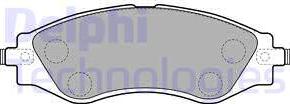 Delphi LP1816 - Тормозные колодки, дисковые, комплект autospares.lv