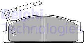 Delphi LP1812 - Тормозные колодки, дисковые, комплект autospares.lv