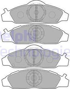 Delphi LP1817 - Тормозные колодки, дисковые, комплект autospares.lv