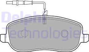 Delphi LP1836 - Тормозные колодки, дисковые, комплект autospares.lv