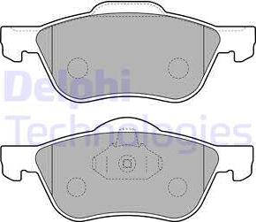 Delphi LP1830 - Тормозные колодки, дисковые, комплект autospares.lv