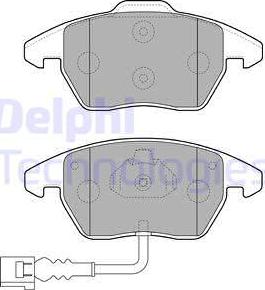 Delphi LP1837 - Тормозные колодки, дисковые, комплект autospares.lv