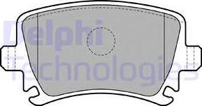Delphi LP1824 - Тормозные колодки, дисковые, комплект autospares.lv