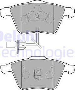 Delphi LP1825 - Тормозные колодки, дисковые, комплект autospares.lv