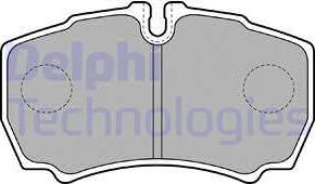 Delphi LP1826 - Тормозные колодки, дисковые, комплект autospares.lv