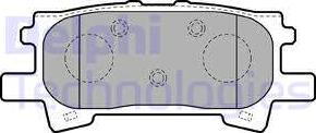 Delphi LP1820 - Тормозные колодки, дисковые, комплект autospares.lv