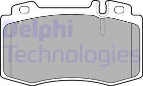 Delphi LP1828 - Тормозные колодки, дисковые, комплект autospares.lv