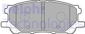Delphi LP1823 - Тормозные колодки, дисковые, комплект autospares.lv