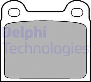 Delphi LP18 - Тормозные колодки, дисковые, комплект autospares.lv