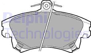 Delphi LP1398 - Тормозные колодки, дисковые, комплект autospares.lv