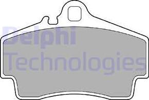 Delphi LP1301 - Тормозные колодки, дисковые, комплект autospares.lv