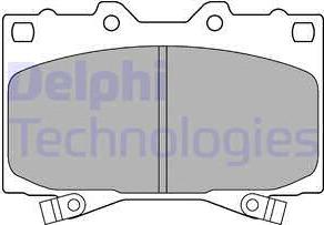 Delphi LP1308 - Тормозные колодки, дисковые, комплект autospares.lv