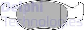 Delphi LP1385 - Тормозные колодки, дисковые, комплект autospares.lv