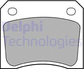 Delphi LP133 - Тормозные колодки, дисковые, комплект autospares.lv