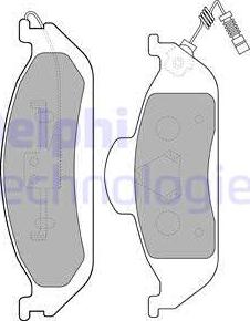 Delphi LP1299 - Тормозные колодки, дисковые, комплект autospares.lv