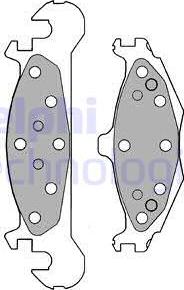 Delphi LP1262 - Тормозные колодки, дисковые, комплект autospares.lv