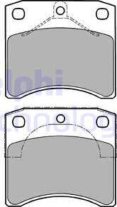 Delphi LP1206 - Тормозные колодки, дисковые, комплект autospares.lv