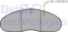 Delphi LP1200 - Тормозные колодки, дисковые, комплект autospares.lv