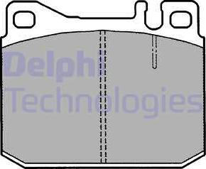 Delphi LP1208 - Тормозные колодки, дисковые, комплект autospares.lv