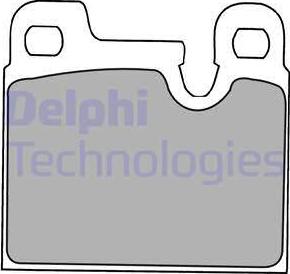 Delphi LP1230 - Тормозные колодки, дисковые, комплект autospares.lv