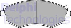 Delphi LP1228 - Тормозные колодки, дисковые, комплект autospares.lv