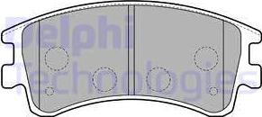 Delphi LP1799 - Тормозные колодки, дисковые, комплект autospares.lv