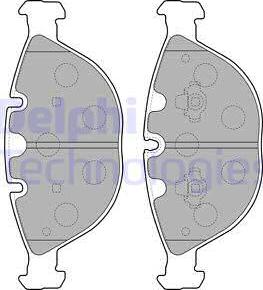 Delphi LP1798 - Тормозные колодки, дисковые, комплект autospares.lv