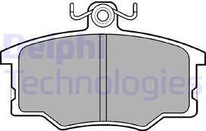 Delphi LP179 - Тормозные колодки, дисковые, комплект autospares.lv