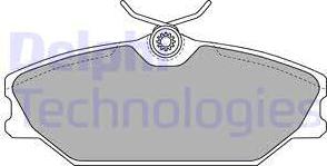 Delphi LP1744 - Тормозные колодки, дисковые, комплект autospares.lv