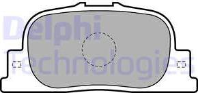 Delphi LP1740 - Тормозные колодки, дисковые, комплект autospares.lv