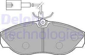 Delphi LP1748 - Тормозные колодки, дисковые, комплект autospares.lv