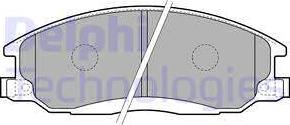 Delphi LP1743 - Тормозные колодки, дисковые, комплект autospares.lv
