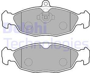 Delphi LP1755 - Тормозные колодки, дисковые, комплект autospares.lv