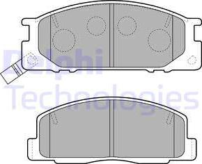 Delphi LP1758 - Тормозные колодки, дисковые, комплект autospares.lv