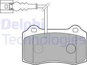 Delphi LP1753 - Тормозные колодки, дисковые, комплект autospares.lv