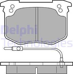 Delphi LP175 - Тормозные колодки, дисковые, комплект autospares.lv
