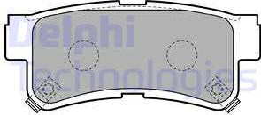 Delphi LP1765 - Тормозные колодки, дисковые, комплект autospares.lv