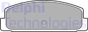 Delphi LP1766 - Тормозные колодки, дисковые, комплект autospares.lv