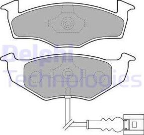 Delphi LP1709 - Тормозные колодки, дисковые, комплект autospares.lv