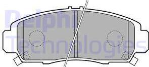 Delphi LP1704 - Тормозные колодки, дисковые, комплект autospares.lv