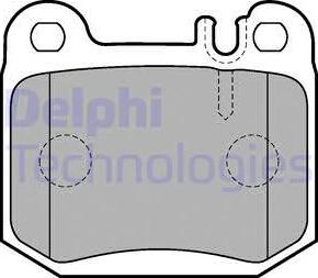 Delphi LP1705 - Тормозные колодки, дисковые, комплект autospares.lv