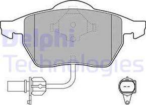 Delphi LP1706 - Тормозные колодки, дисковые, комплект autospares.lv