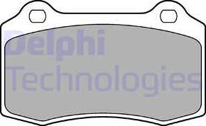 Delphi LP1700 - Тормозные колодки, дисковые, комплект autospares.lv