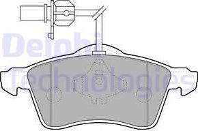 Delphi LP1707 - Тормозные колодки, дисковые, комплект autospares.lv