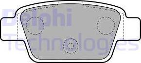 Delphi LP1719 - Тормозные колодки, дисковые, комплект autospares.lv